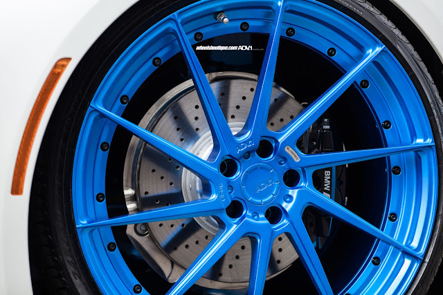 2015 BMW I8 on Blue Clear ADV.1 Wheels