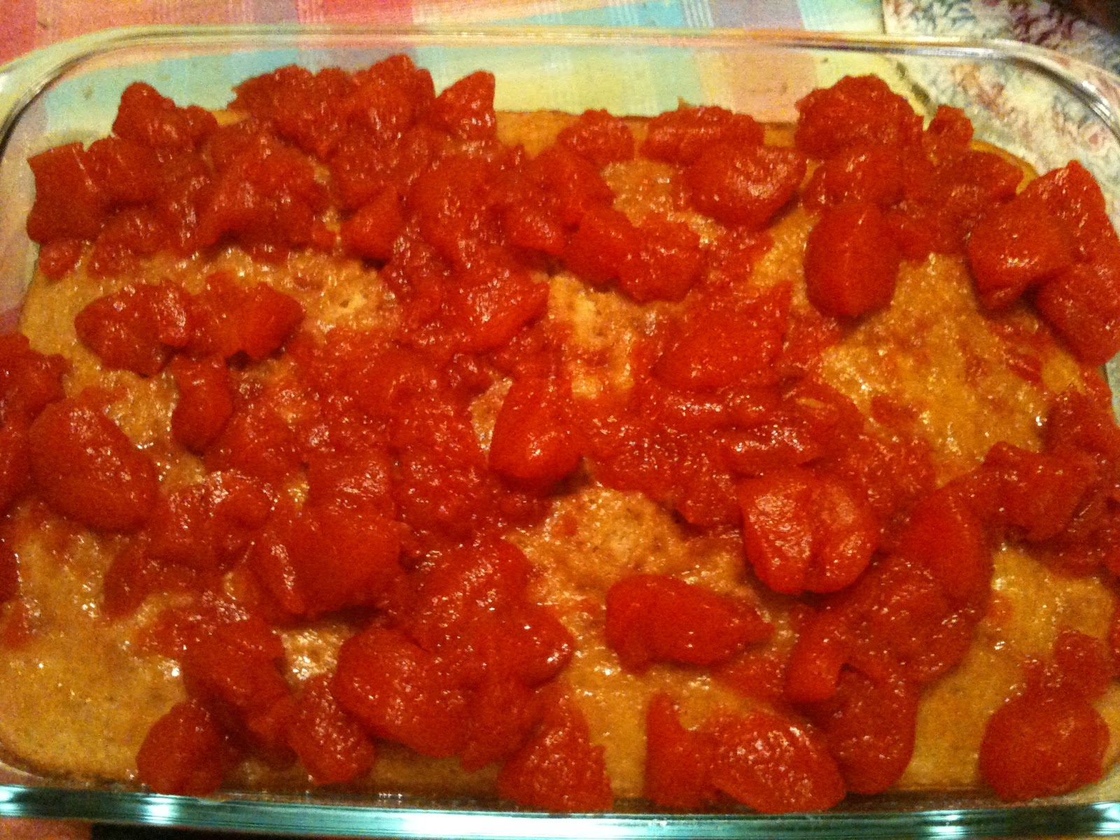 Red Hot Cinnamon Apple Poke Cake