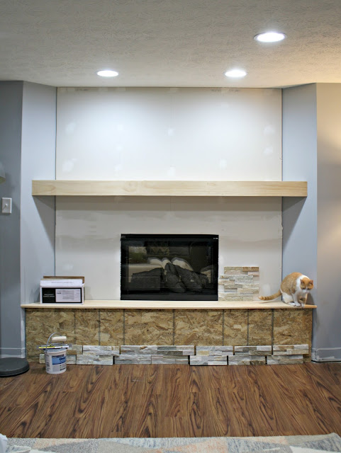 How To Install Stacked Stone Tile Around Fireplace Thrifty Decor Diy And Organizing How To Install Stacked Stone Tile, How To Install Stone Tile Around Fireplace