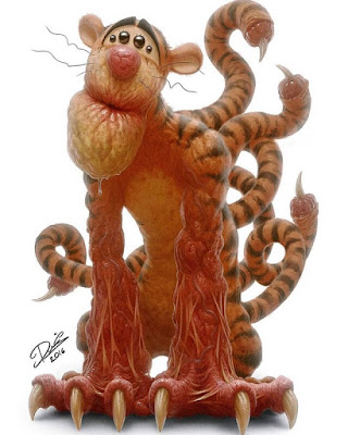 Tigre assustador desenho Tigre