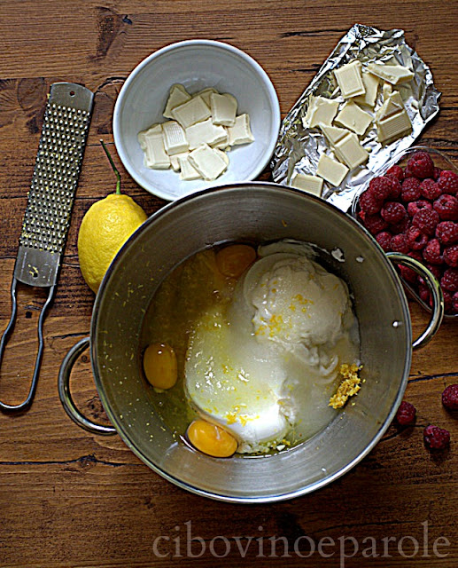 Crostata ricotta e lamponi .ingredienti