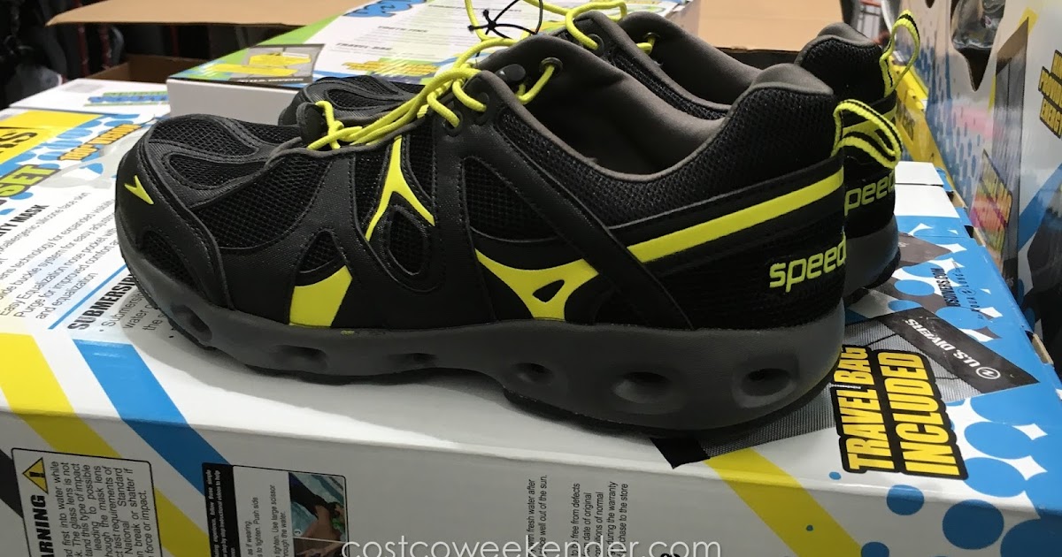 Size 8 Grey/Blue Speedo Men's Hydro Comfort 4.0 Water Shoe 