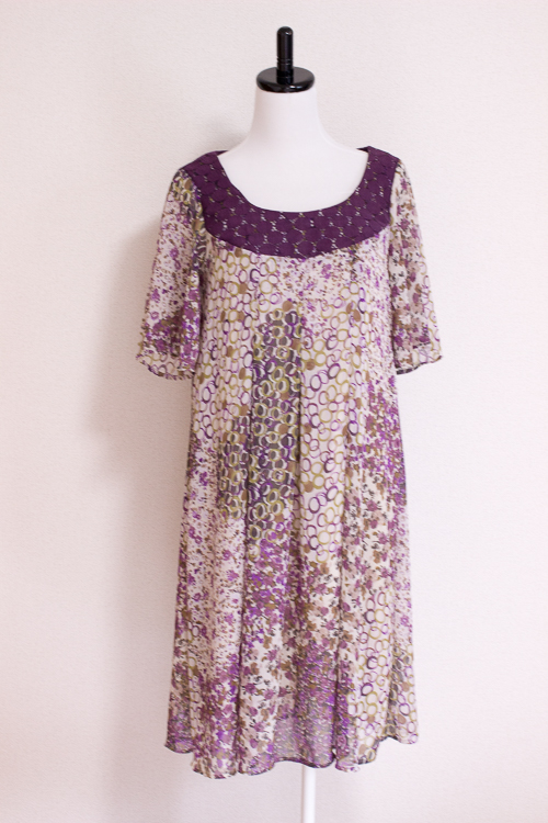 Burda 7659 Bi-Colour and Lavender Dress - Cat in a wardrobe