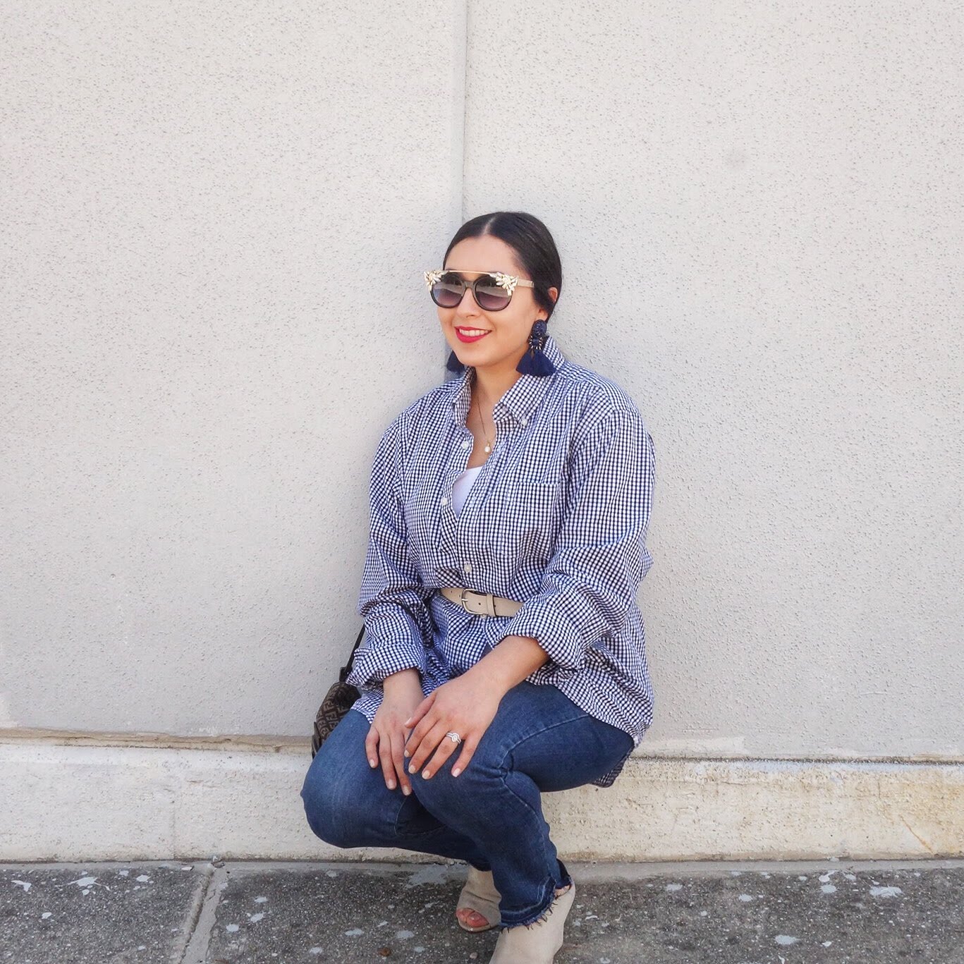 boyfriend shirt with belt