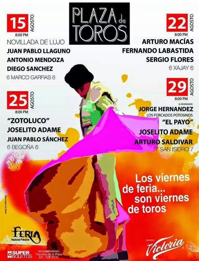Cartel de toros Feria San Luis 2014