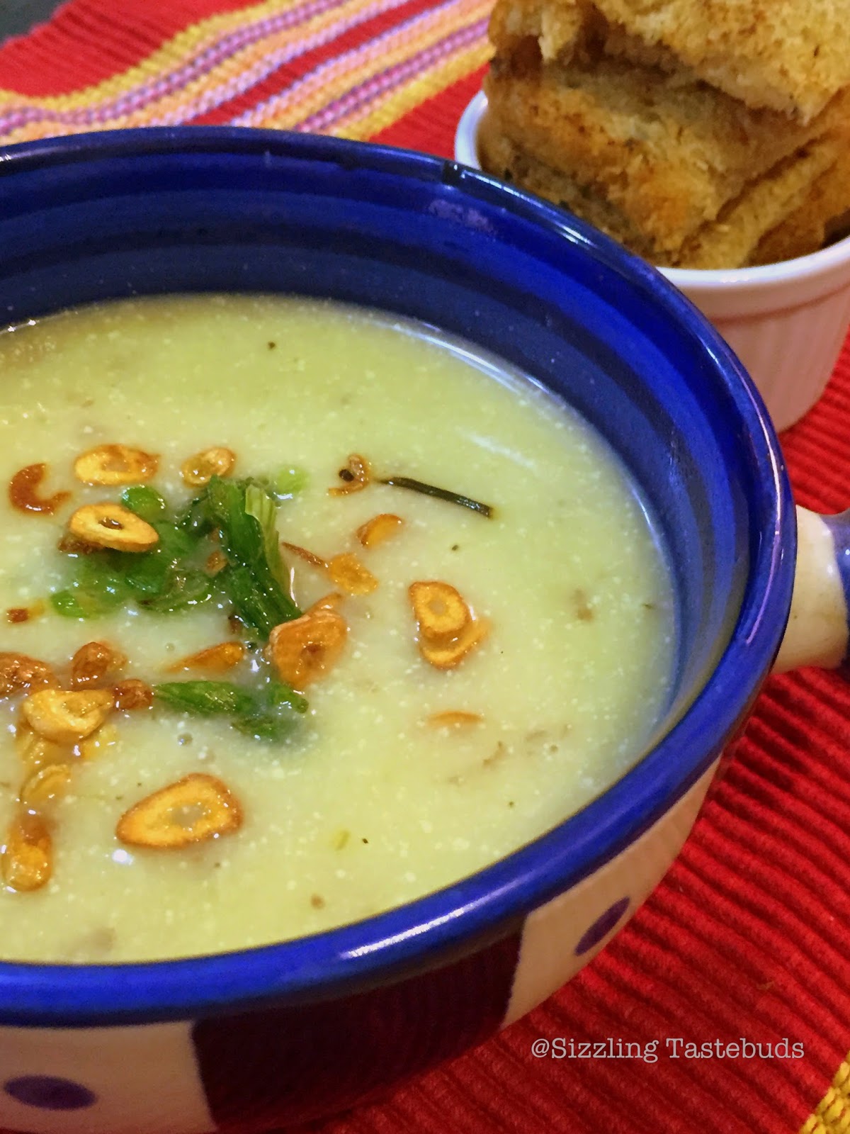 Sizzling Tastebuds Cheddar and Burnt Garlic Cauliflower Soup GF Soups