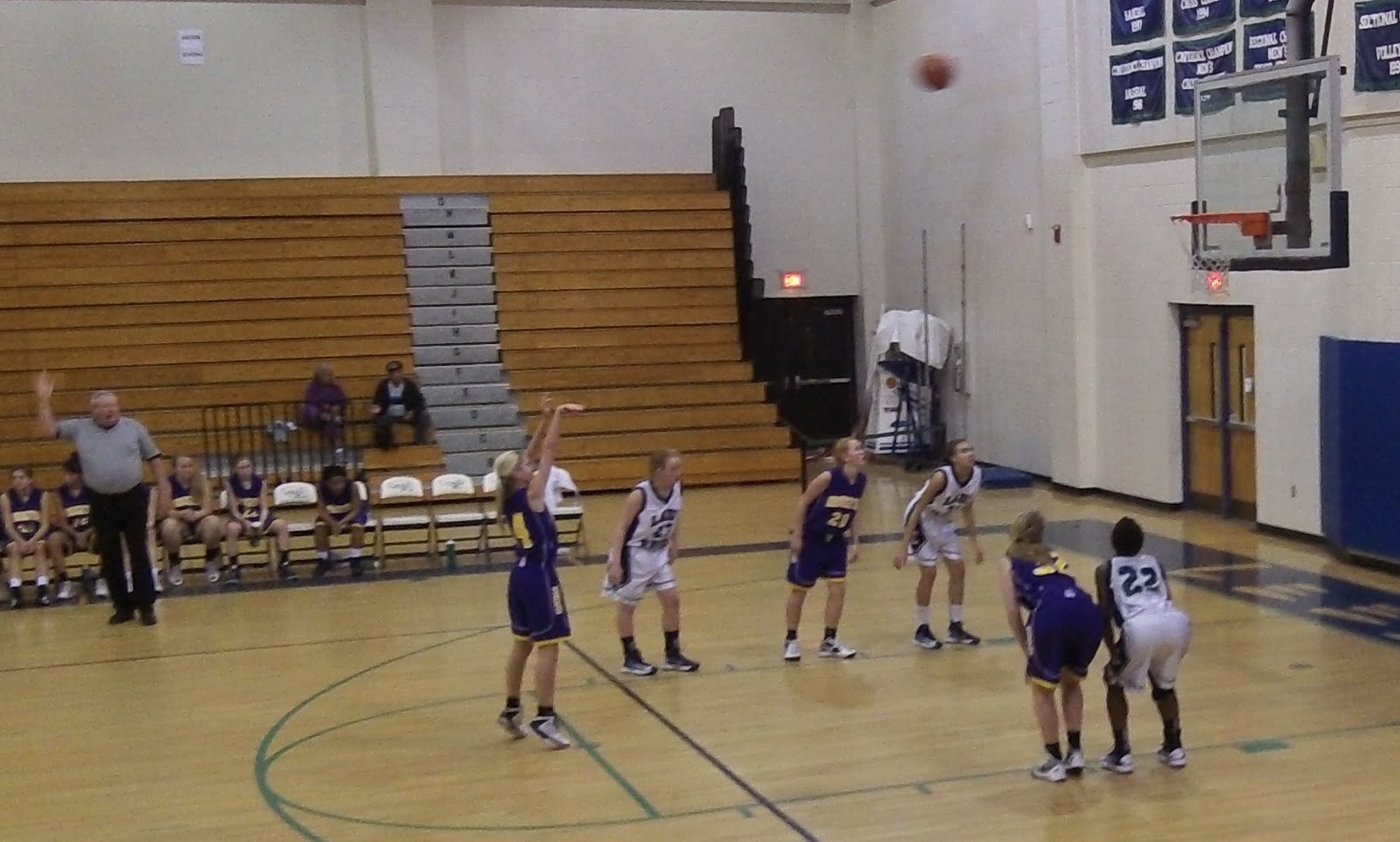 Addie Yancey sinks both foul shots.