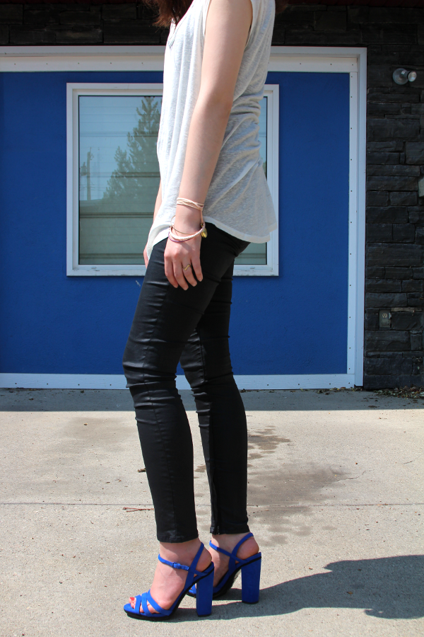 Cobalt Zara Sandals and Rag & Bone Jeans