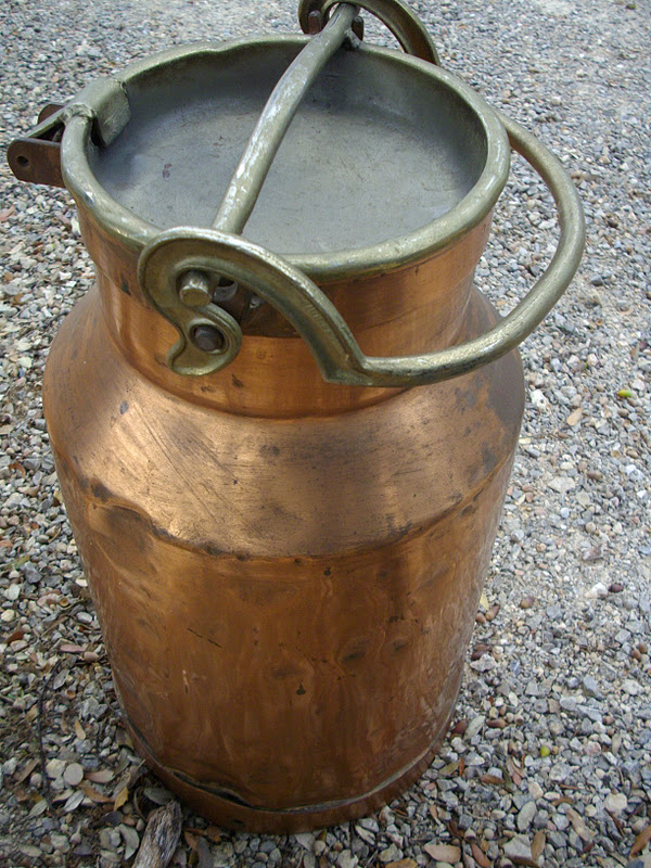 ancien norme pot  a lait en cuivre antique french copper 