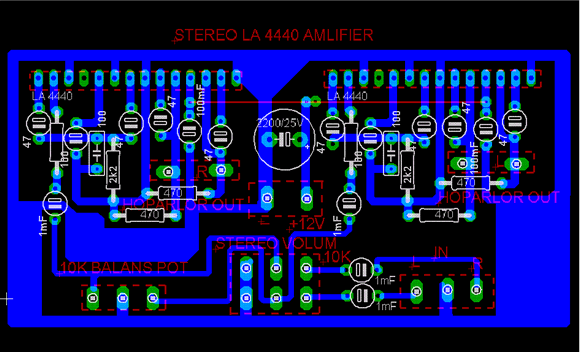 Circuito amplificador modo Puente 19W con LA4440 - EnigmaTeam
