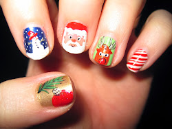 nail christmas festive santa beauty makeup nails designs snowman holiday candy pretty xmas cute holidays finger idea polish rheindeer trees