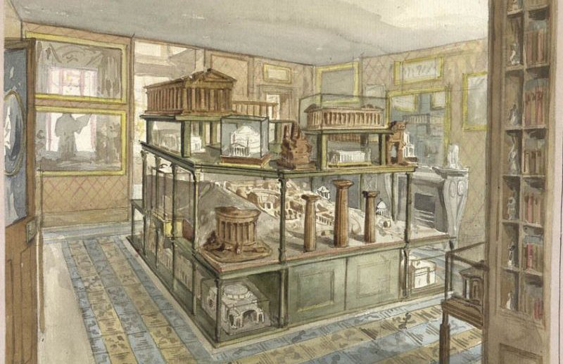 Watercolor of Soane's Model Room Chronica Domus