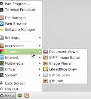 Graphics Submenu in Linux Mint 13 xfce Graphics Submenu in Linux Mint 13 xfce