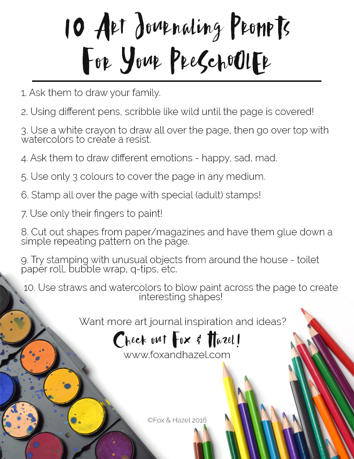  10 Art Journaling Prompts For Preschoolers