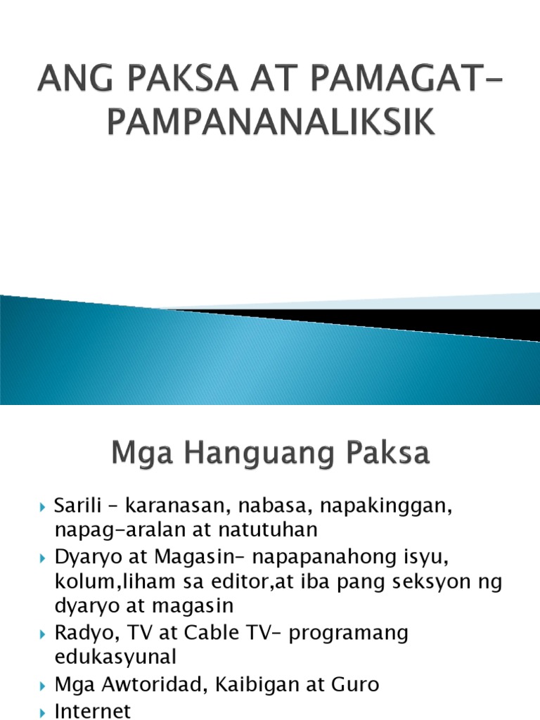 ano ang paksa - philippin news collections