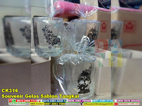 jual Souvenir Gelas Sablon Tangkai
