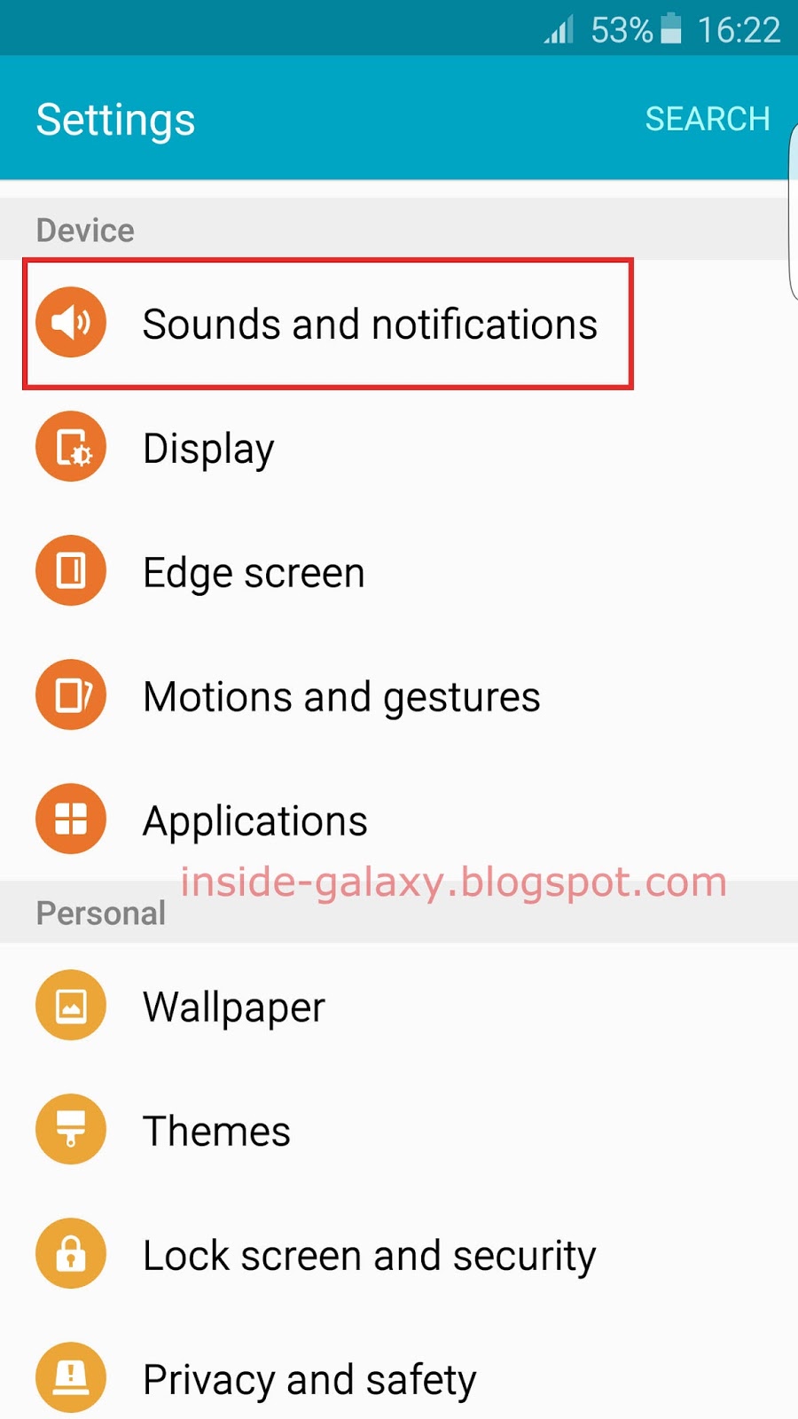 how to add notification sounds to galaxy s6