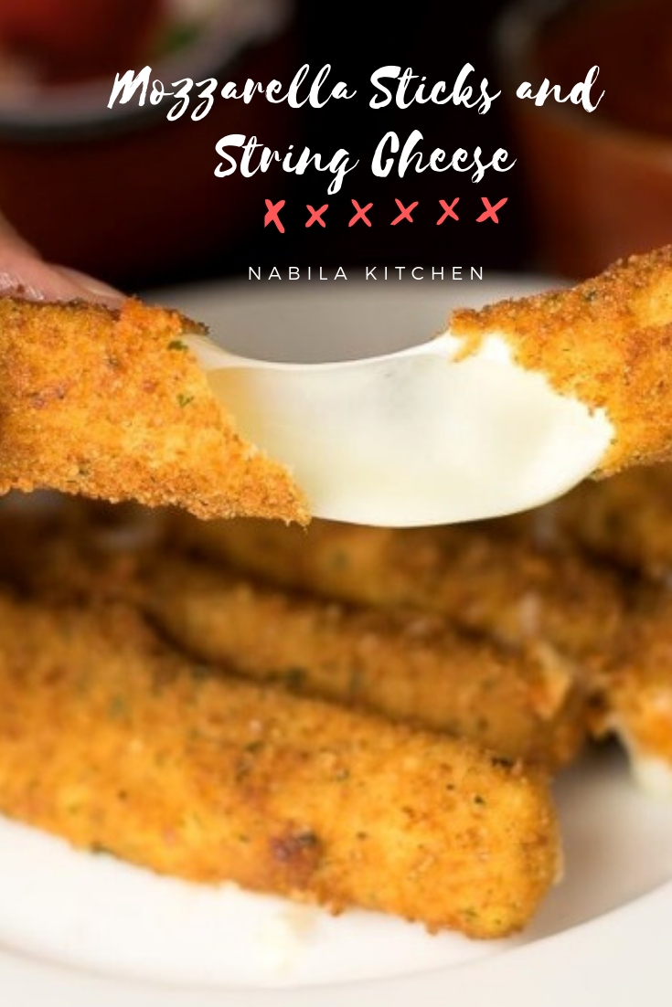 Mozzarella Sticks and String Cheese Recipe Nabila Kitchen