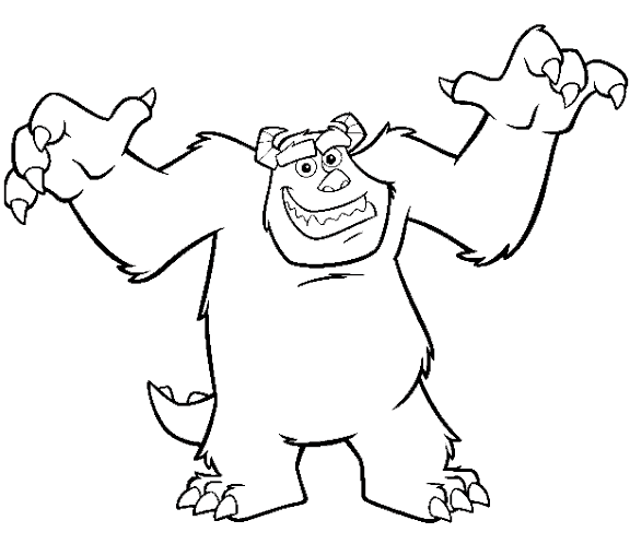 free black and white monster clipart - photo #19