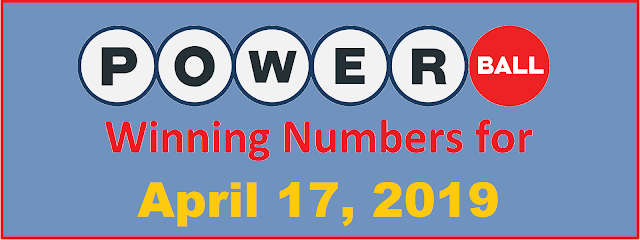 PowerBall Winning Numbers for Wednesday, April 17, 2019 