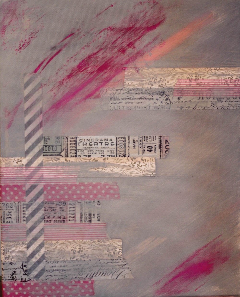 sassafras washi tape art mixed media