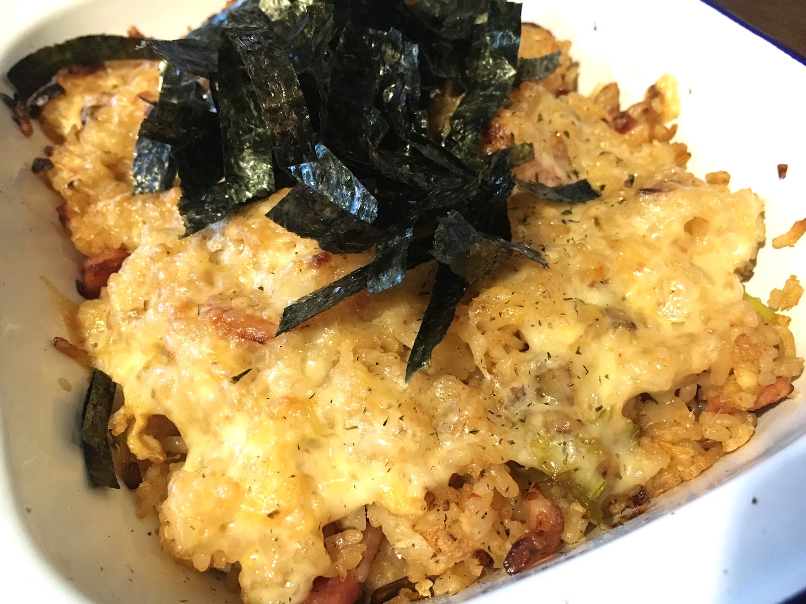 Kimchi and Bacon Fried Rice with Cheese / LUCY LOVES TO EAT