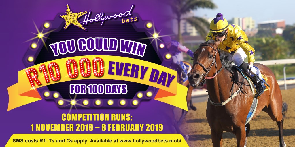 Horse Racing Promotion Horse Racing Promotion - You could win R10 000 for 100 Days - Competition runs 1 November 2018 to 8 February 2019 - T&Cs apply