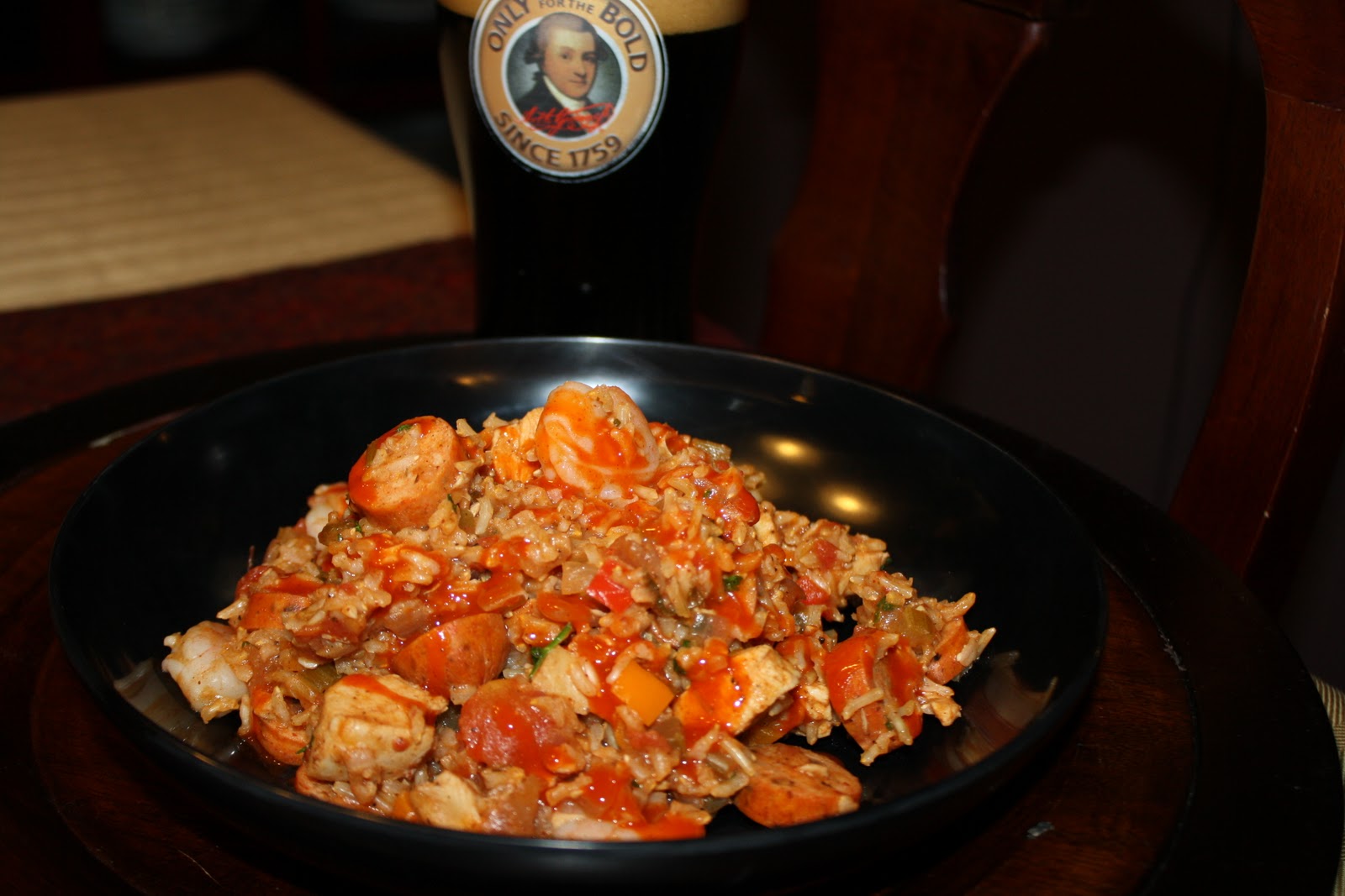 An American in Bento Lightened up, healthier Jambalaya