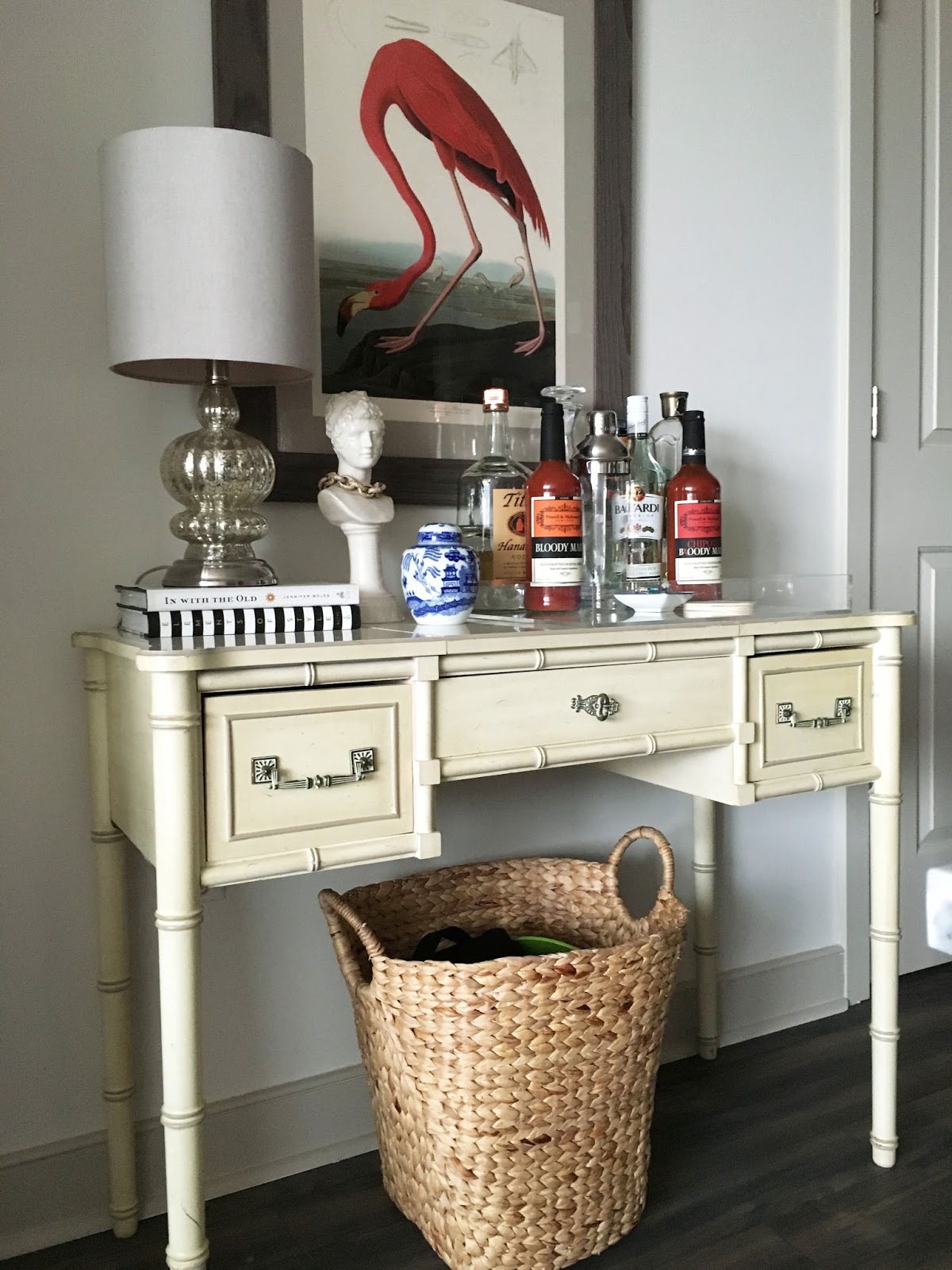 Faux Bamboo Vanity Makeover Stripes And Whimsy