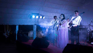 A band consisting of visually impaired musicians and vocalists perform at the launch