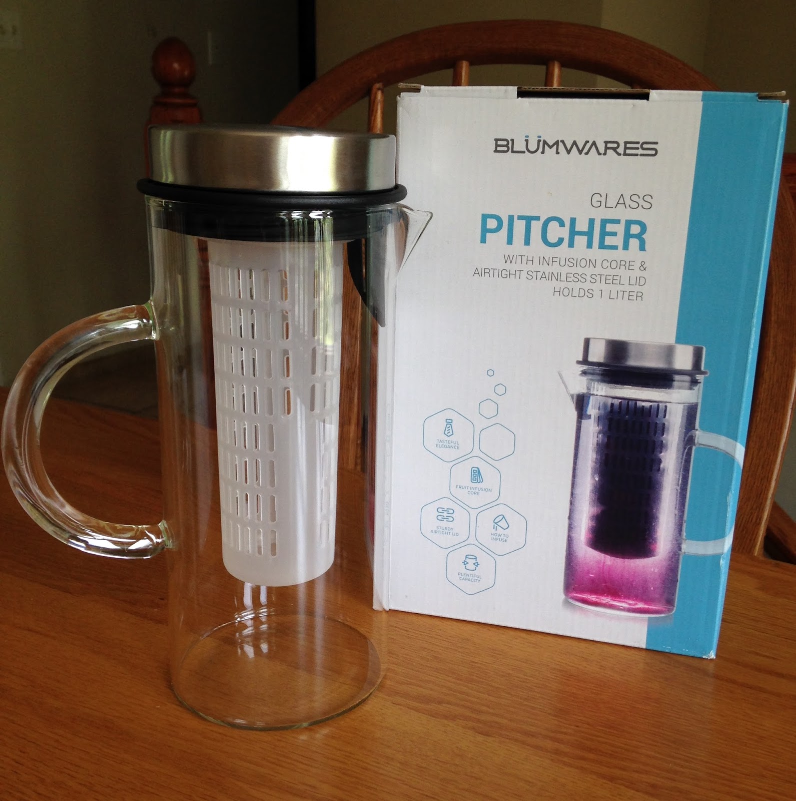 Steph's MN Life Glass Pitcher with Infusion Core