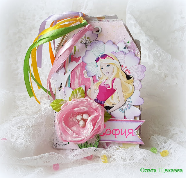 мини-альбом Барби, mini-album Barbie, на тегах, снуля, самодельный фон, детское