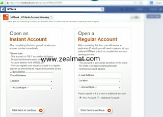 How To Open Instant GTBank Account Through Facebook