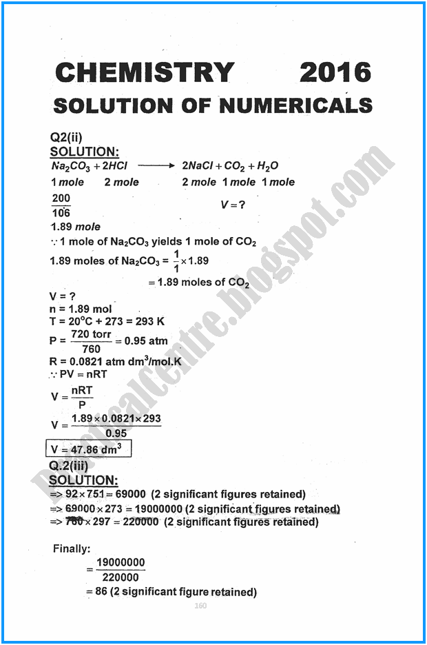 11th-chemistry-numericals-five-year-paper-2016