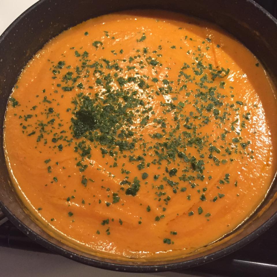 A B C vos IG: Soupe de patate douce, carottes et gingembre (IG bas)