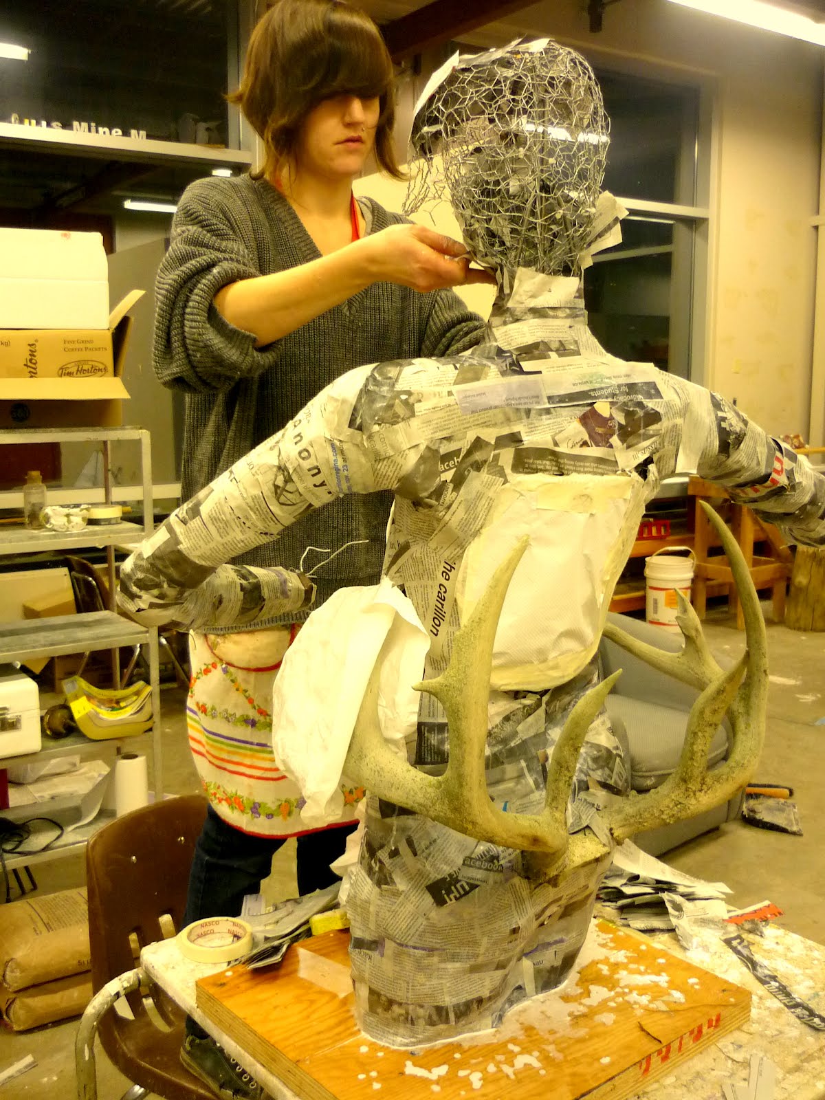 * Holy Almost * The Bronze Process Armature Papier Maché Gesso Base Coat