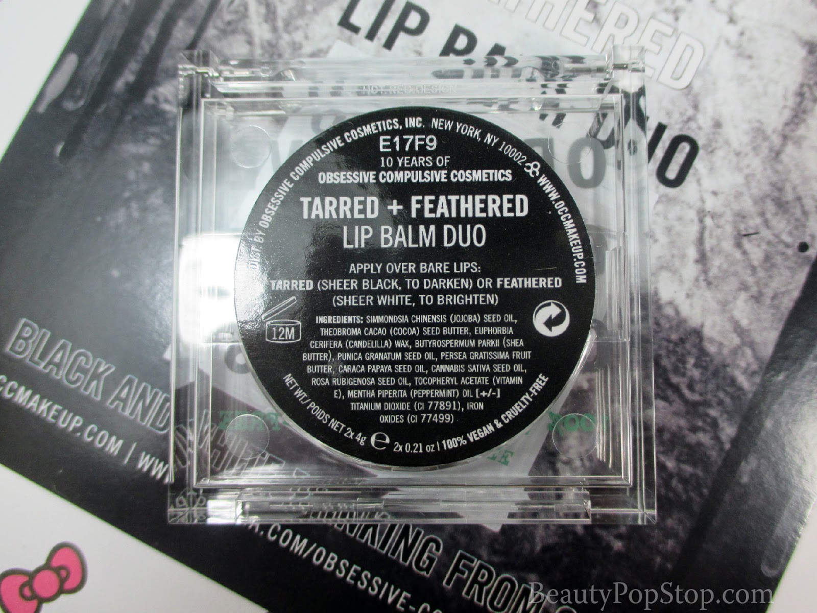 occ tarred and feathered lip balm duo review