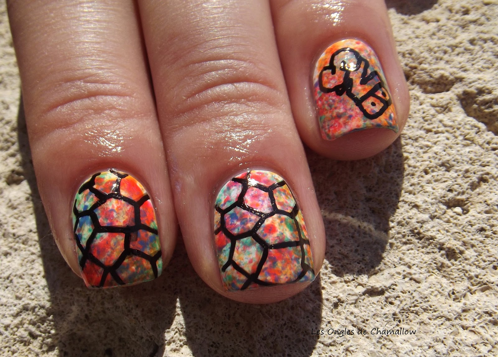 Les Ongles de Chamallow Sunday Nail Battle 20 Graffiti Nails