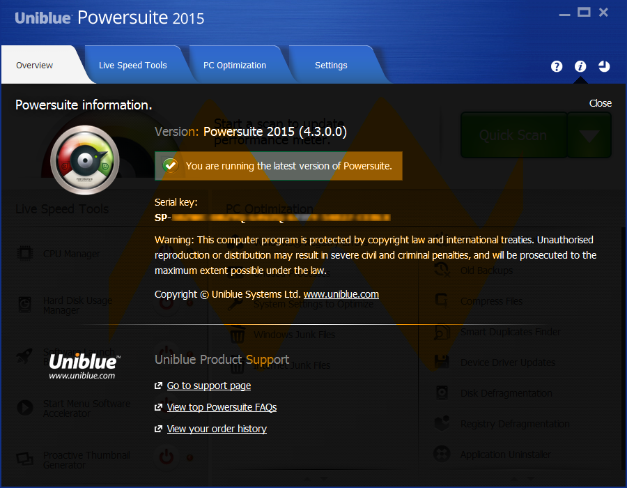 Uniblue Powersuite 2015 Uniblue Powersuite 2015