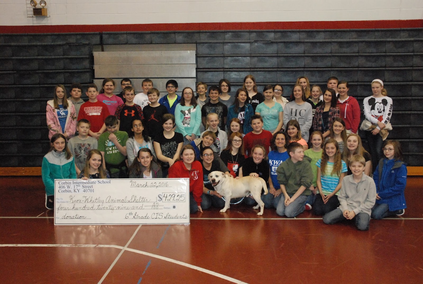 Corbin Schools Latest News Corbin Intermediate 6th Grade Donates 1858 to Charities