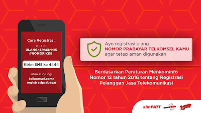 Cara Registrasi Ulang Kartu Telkomsel, 3, Indosat, XL, Axis, Smartfren