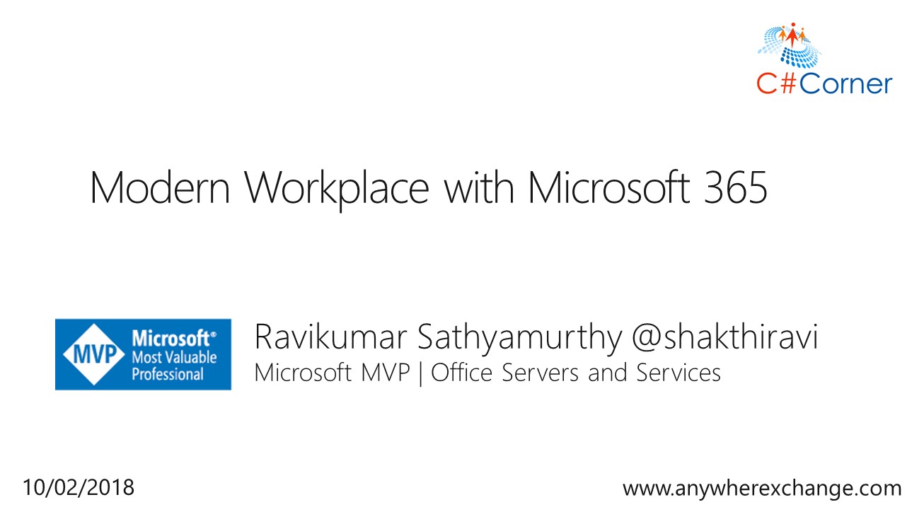 Exchange Anywhere Slide Deck Modern Workplace with Microsoft 365