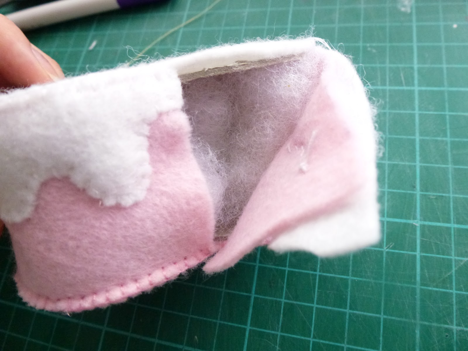 Pink Heart Fruit Cake Tutorial Puffy Little Things cute craft ideas