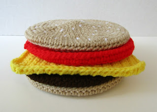 Cheeseburger Potholder Set in Crochet on Etsy