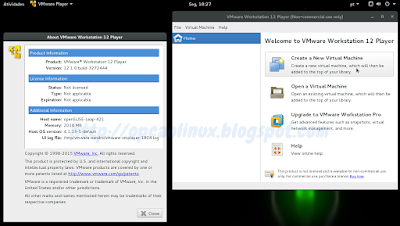 VMware Workstation Player instalado - openSUSE Leap