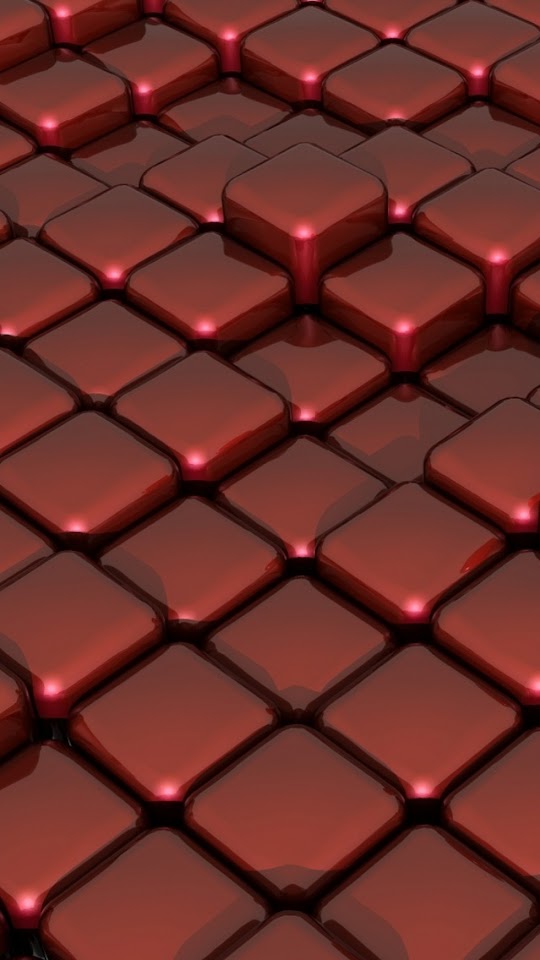   3D Red Cubes   Galaxy Note HD Wallpaper