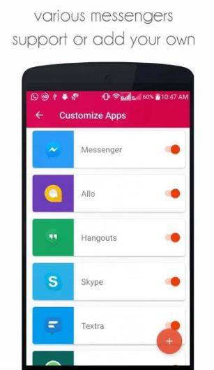 DirectChat Pro (ChatHeads) DirectChat Pro (ChatHeads) consente di gestire tutte le conversazioni di tutte le app di messaggistica e social da una barra flottante