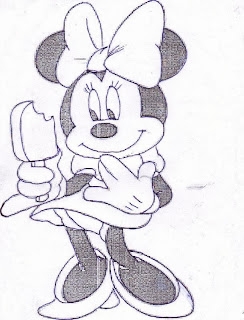 desenho da Minnie para pintar