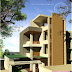 Luxury 3 floor house elevation with floor plan