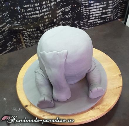 Торт «Слон» из мастики (5)